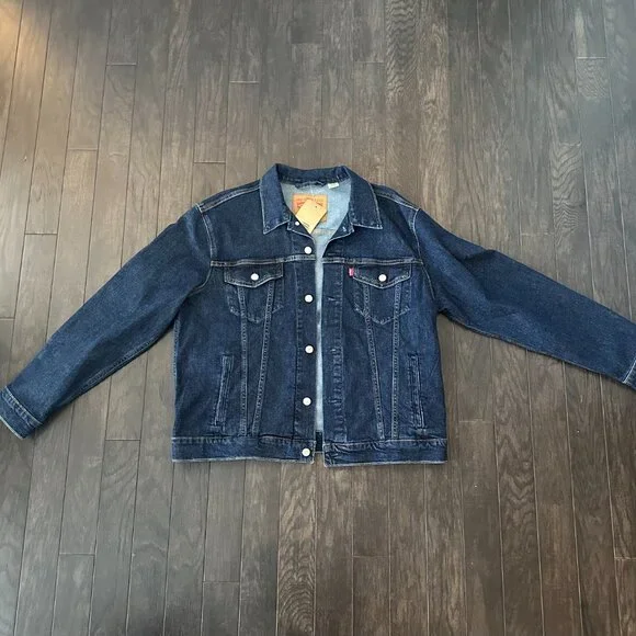 Levis Dark Wash Large Blue Denim Jacket  NWT - Picture 14 of 16